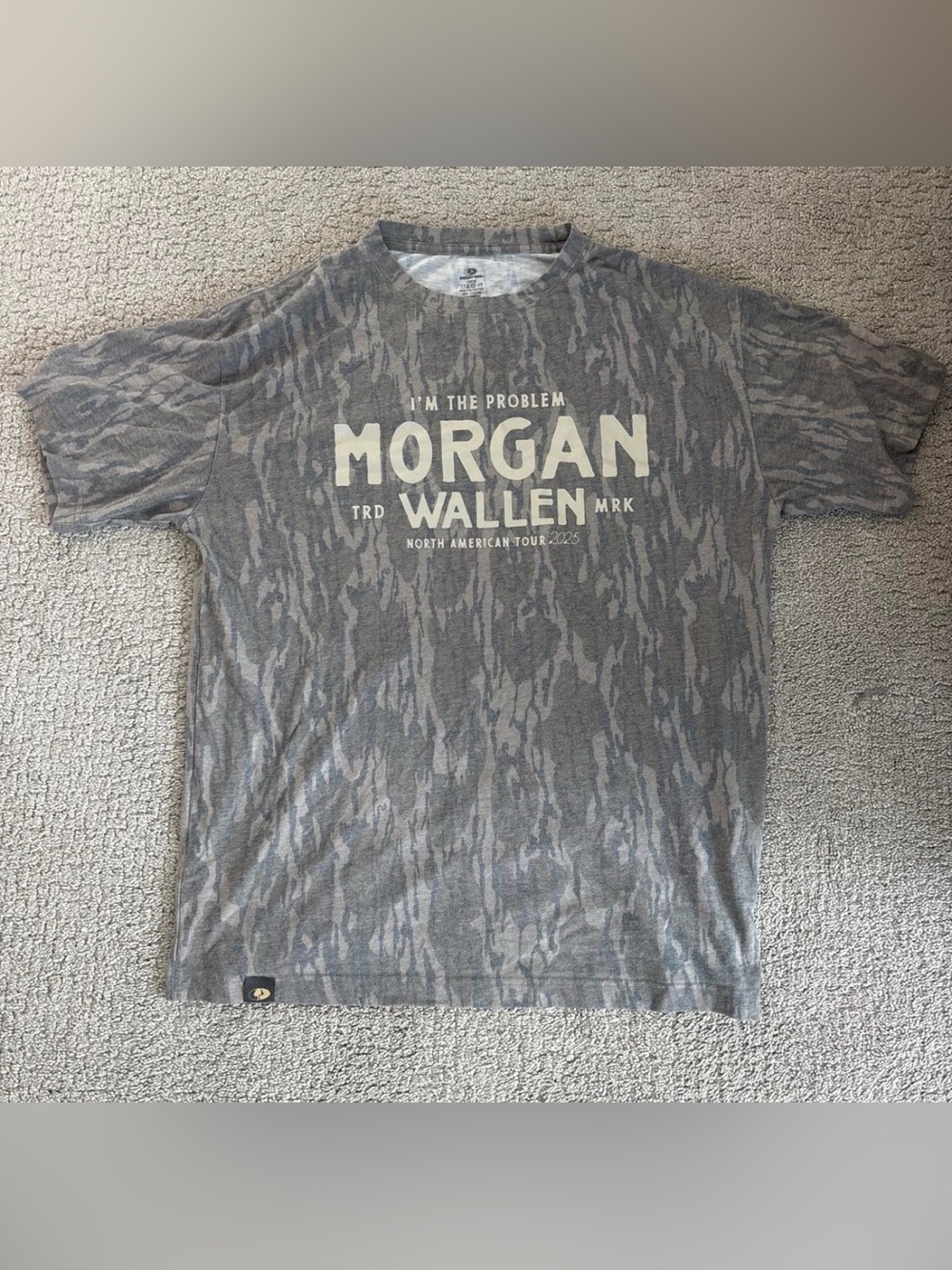 Morgan Wallen "I'm The Problem" Mossy Oak T-Shirt 2025 North American Tour Small